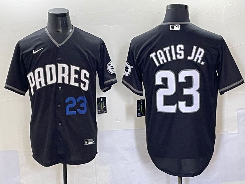 Men 2025 San Diego Padres #23 Tatis jr Black Game Nike MLB Jersey style 7033